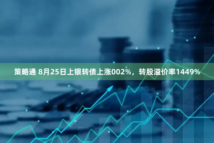 策略通 8月25日上银转债上涨002%，转股溢价率1449%